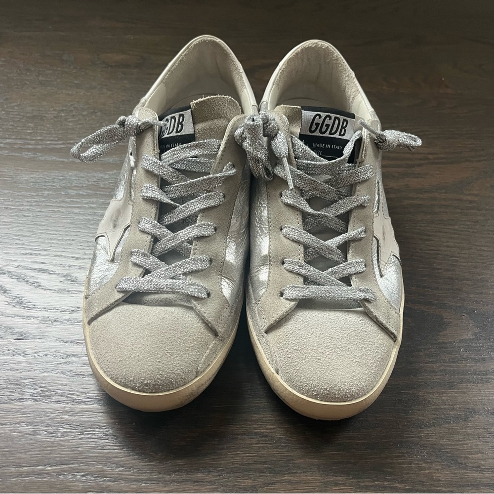 Golden Goose, Superstar sneakers (size 38), silver, like new